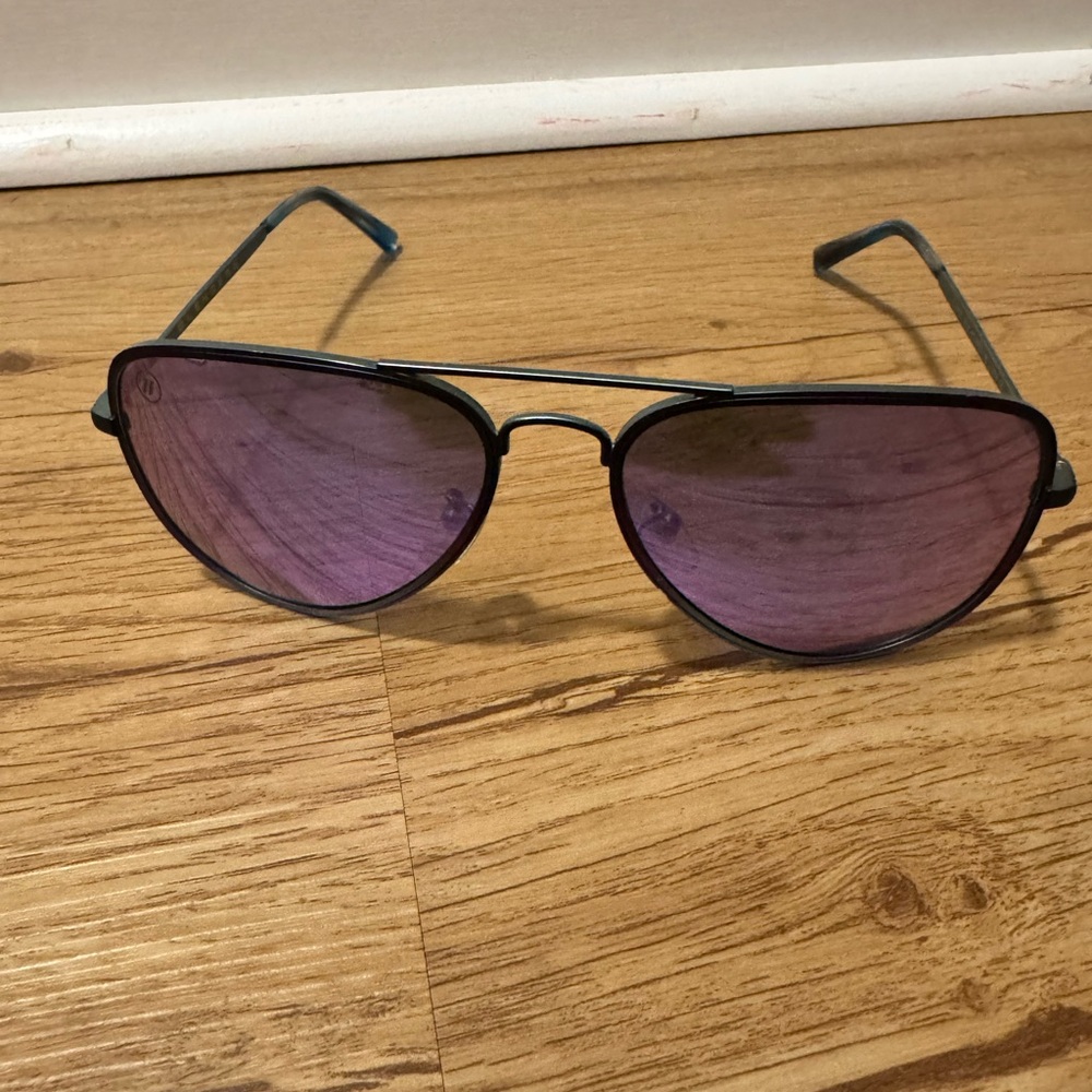 Stylish Blenders Aviator Sunglasses with Blue and Purple Lenses